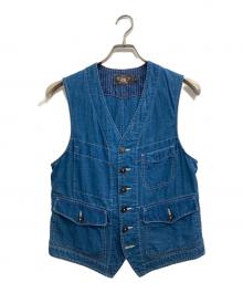 RRL（ダブルアールエル）の古着「BERNERD INDIGO/ バーナード　インディゴ　ベスト」｜インディゴ