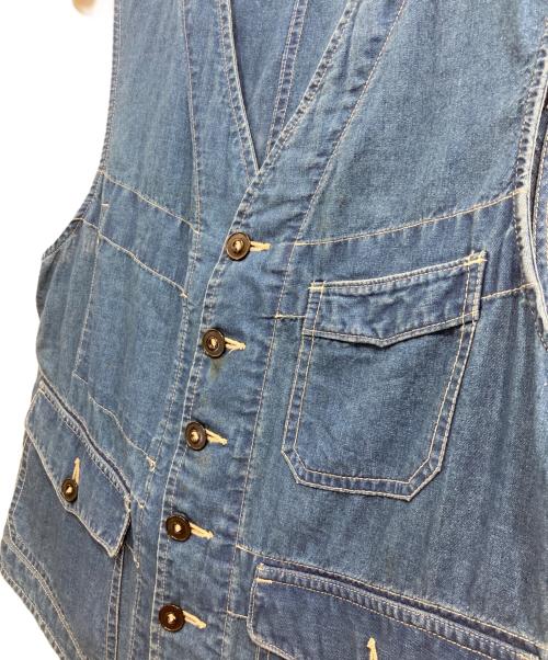 RRL（ダブルアールエル）RRL (ダブルアールエル) BERNERD INDIGO/ バーナード　インディゴ　ベスト インディゴ サイズ:Sの古着・服飾アイテム