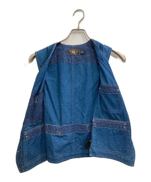 RRL（ダブルアールエル）RRL (ダブルアールエル) BERNERD INDIGO/ バーナード　インディゴ　ベスト インディゴ サイズ:Sの古着・服飾アイテム