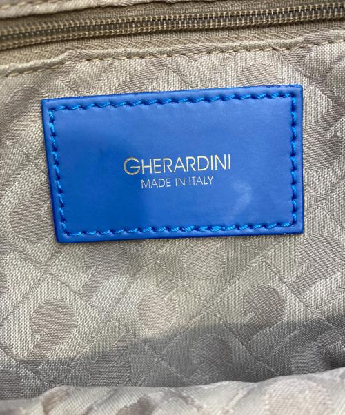 GHERARDINI（ゲラルディーニ）GHERARDINI (ゲラルディーニ) リナシメントハンドバッグ ブルーの古着・服飾アイテム