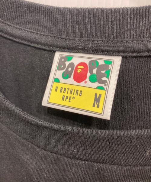 A BATHING APE（アベイシングエイプ）A BATHING APE (アベイシングエイプ) Bitmap College Tee ブラック サイズ:Mの古着・服飾アイテム
