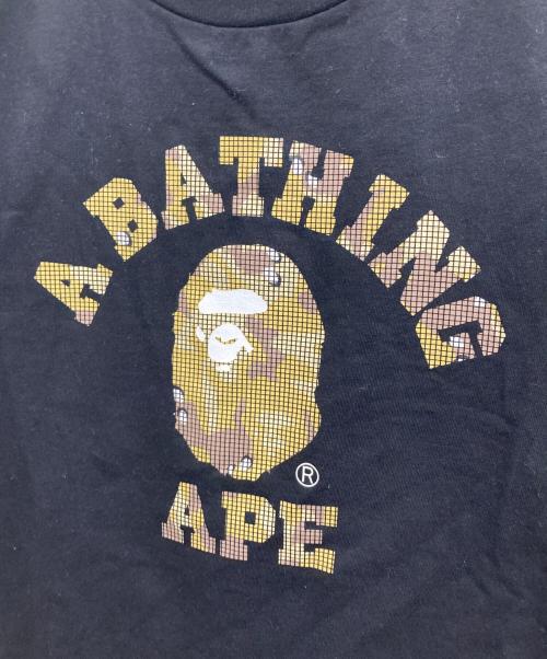 A BATHING APE（アベイシングエイプ）A BATHING APE (アベイシングエイプ) Bitmap College Tee ブラック サイズ:Mの古着・服飾アイテム