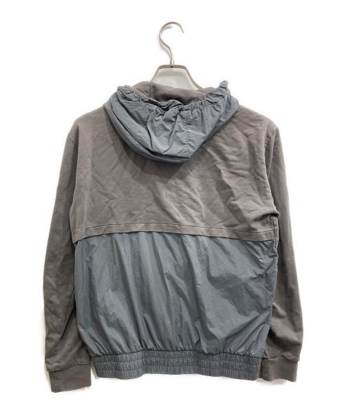 EA7（イーエーセブン）EA7 (イーエーセブン) ナイロン切替ジップパーカー グレー サイズ:Sの古着・服飾アイテム