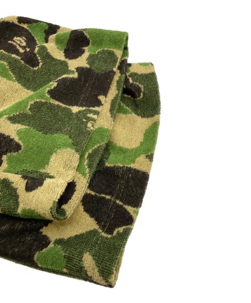 A BATHING APE（アベイシングエイプ）A BATHING APE (アベイシングエイプ) ABC CAMO PILE ONE POINT SWEAT SHORTS グリーン サイズ:Sの古着・服飾アイテム