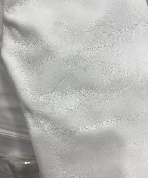 Liugoo Leathers（リューグーレザーズ）Liugoo Leathers (リューグーレザーズ) ダブルライダースジャケット ホワイト サイズ:Lの古着・服飾アイテム