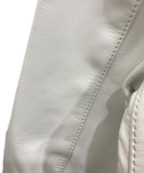 Liugoo Leathers（リューグーレザーズ）Liugoo Leathers (リューグーレザーズ) ダブルライダースジャケット ホワイト サイズ:Lの古着・服飾アイテム