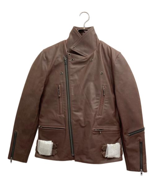 Liugoo Leathers（リューグーレザーズ）Liugoo Leathers (リューグーレザーズ) ダブルライダースジャケット ブラウン サイズ:Mの古着・服飾アイテム
