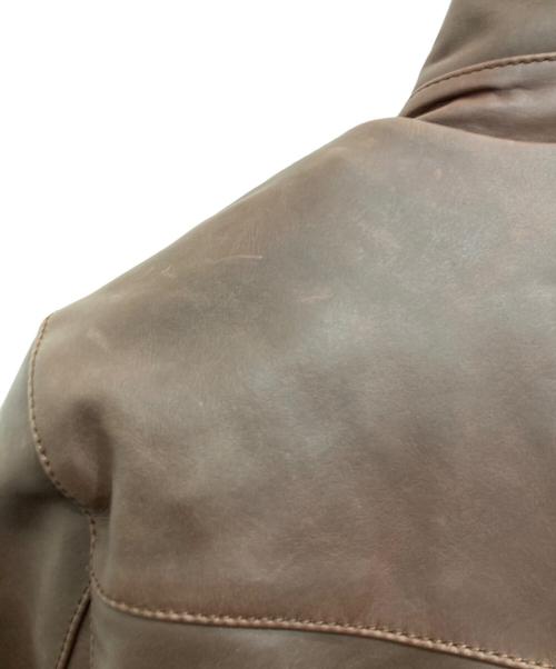 Liugoo Leathers（リューグーレザーズ）Liugoo Leathers (リューグーレザーズ) ダブルライダースジャケット ブラウン サイズ:Mの古着・服飾アイテム