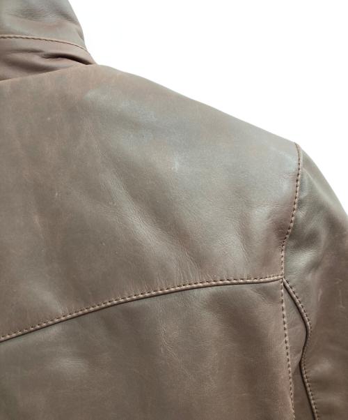 Liugoo Leathers（リューグーレザーズ）Liugoo Leathers (リューグーレザーズ) ダブルライダースジャケット ブラウン サイズ:Mの古着・服飾アイテム