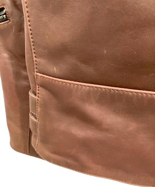 Liugoo Leathers（リューグーレザーズ）Liugoo Leathers (リューグーレザーズ) ダブルライダースジャケット ブラウン サイズ:Mの古着・服飾アイテム