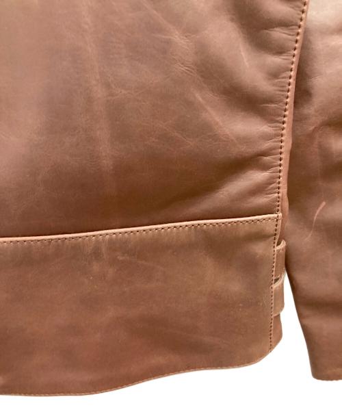 Liugoo Leathers（リューグーレザーズ）Liugoo Leathers (リューグーレザーズ) ダブルライダースジャケット ブラウン サイズ:Mの古着・服飾アイテム