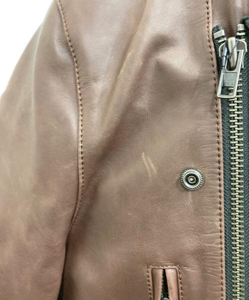 Liugoo Leathers（リューグーレザーズ）Liugoo Leathers (リューグーレザーズ) ダブルライダースジャケット ブラウン サイズ:Mの古着・服飾アイテム