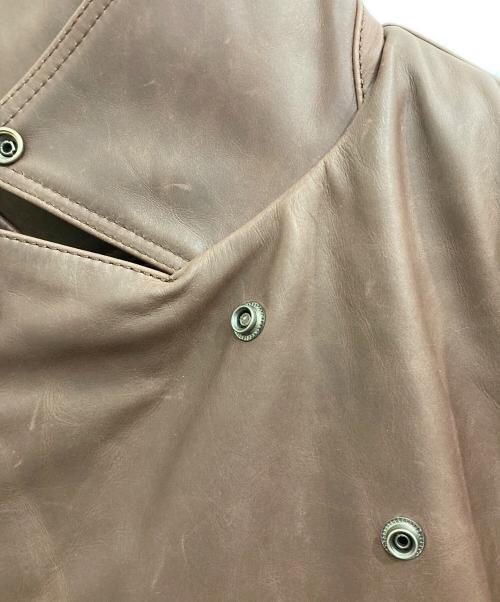 Liugoo Leathers（リューグーレザーズ）Liugoo Leathers (リューグーレザーズ) ダブルライダースジャケット ブラウン サイズ:Mの古着・服飾アイテム