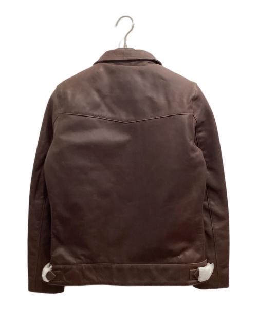 Liugoo Leathers（リューグーレザーズ）Liugoo Leathers (リューグーレザーズ) シングルライダースジャケット ブラウン サイズ:Mの古着・服飾アイテム