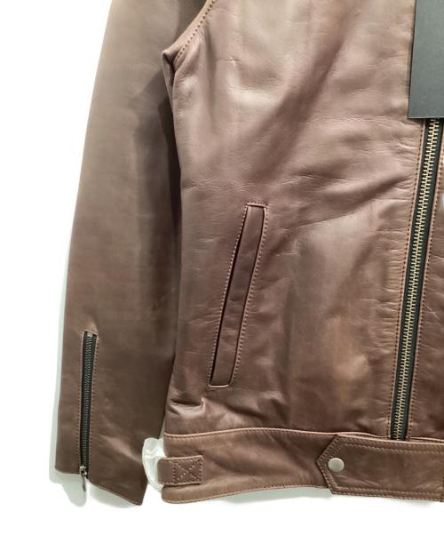 Liugoo Leathers（リューグーレザーズ）Liugoo Leathers (リューグーレザーズ) シングルライダースジャケット ブラウン サイズ:Mの古着・服飾アイテム