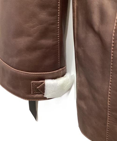 Liugoo Leathers（リューグーレザーズ）Liugoo Leathers (リューグーレザーズ) シングルライダースジャケット ブラウン サイズ:Mの古着・服飾アイテム
