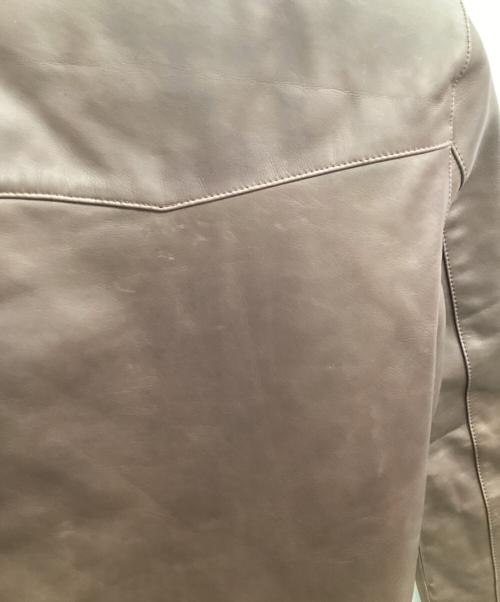 Liugoo Leathers（リューグーレザーズ）Liugoo Leathers (リューグーレザーズ) シングルライダースジャケット ブラウン サイズ:Mの古着・服飾アイテム