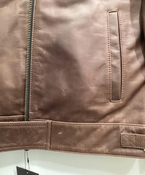Liugoo Leathers（リューグーレザーズ）Liugoo Leathers (リューグーレザーズ) シングルライダースジャケット ブラウン サイズ:Mの古着・服飾アイテム