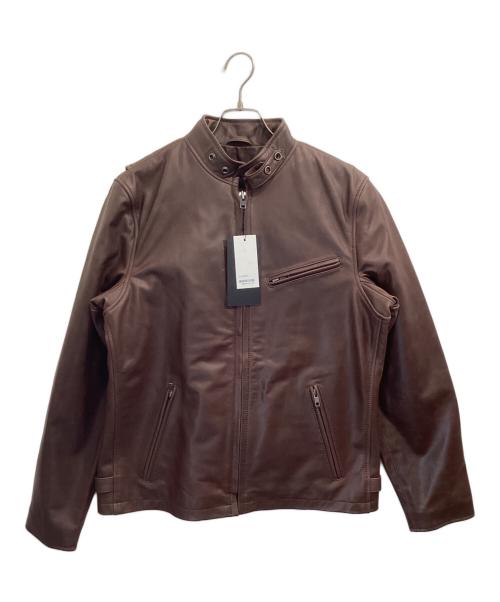 Liugoo Leathers（リューグーレザーズ）Liugoo Leathers (リューグーレザーズ) シングルライダースジャケット ブラウン サイズ:Lの古着・服飾アイテム