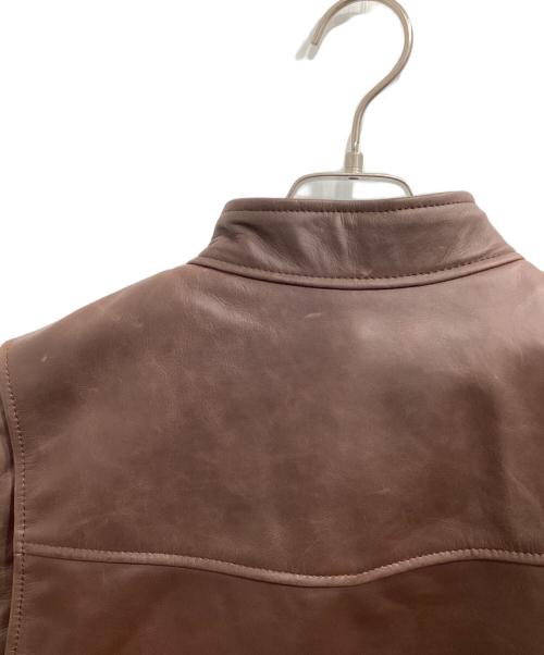Liugoo Leathers（リューグーレザーズ）Liugoo Leathers (リューグーレザーズ) シングルライダースジャケット ブラウン サイズ:Lの古着・服飾アイテム