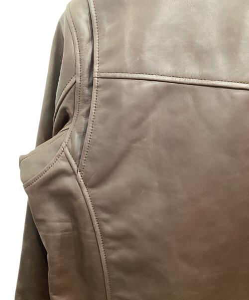Liugoo Leathers（リューグーレザーズ）Liugoo Leathers (リューグーレザーズ) シングルライダースジャケット ブラウン サイズ:Lの古着・服飾アイテム