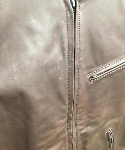 Liugoo Leathers（リューグーレザーズ）Liugoo Leathers (リューグーレザーズ) シングルライダースジャケット ブラウン サイズ:Lの古着・服飾アイテム