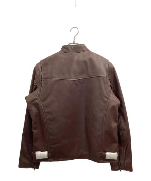 Liugoo Leathers（リューグーレザーズ）Liugoo Leathers (リューグーレザーズ) シングルライダースジャケット ブラウン サイズ:Lの古着・服飾アイテム
