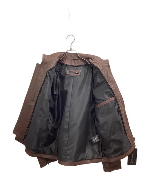 Liugoo Leathers（リューグーレザーズ）Liugoo Leathers (リューグーレザーズ) シングルライダースジャケット ブラウン サイズ:Lの古着・服飾アイテム
