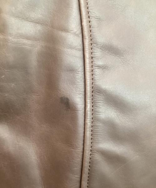 Liugoo Leathers（リューグーレザーズ）Liugoo Leathers (リューグーレザーズ) シングルライダースジャケット ブラウン サイズ:Lの古着・服飾アイテム