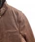 中古・古着 Liugoo Leathers (リューグーレザーズ) シングルライダースジャケット ブラウン サイズ:L：15000円