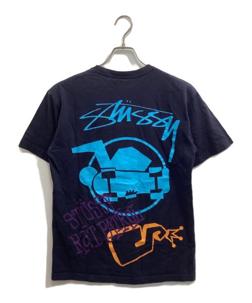 stussy（ステューシー）stussy (ステューシー) スカルクラウンetcTEE/プリントTシャツ ネイビー サイズ:Mの古着・服飾アイテム