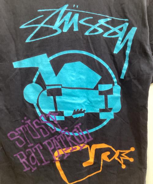 stussy（ステューシー）stussy (ステューシー) スカルクラウンetcTEE/プリントTシャツ ネイビー サイズ:Mの古着・服飾アイテム