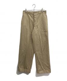 USMC（ユーエスエムシー）の古着「フラップポケット付コットンチノトラウザーズ」｜ベージュ