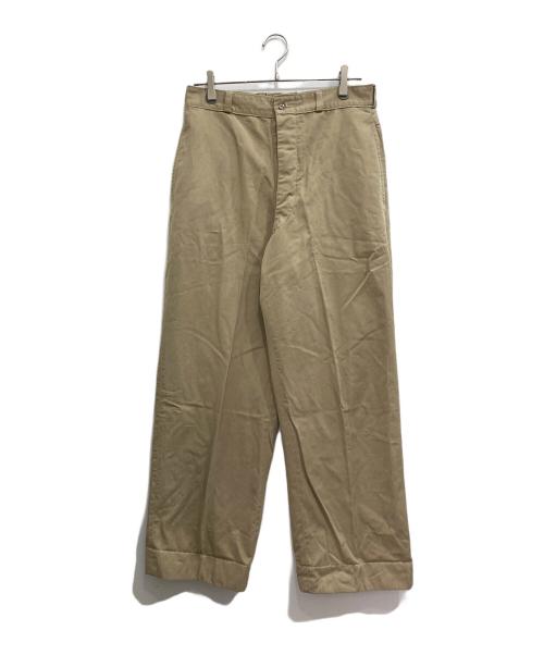 USMC（ユーエスエムシー）USMC (ユーエスエムシー) フラップポケット付コットンチノトラウザーズ ベージュ サイズ:W32×L33の古着・服飾アイテム