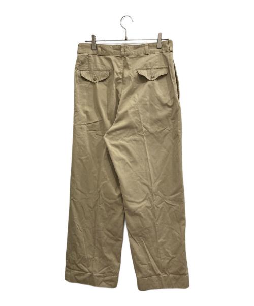 USMC（ユーエスエムシー）USMC (ユーエスエムシー) フラップポケット付コットンチノトラウザーズ ベージュ サイズ:W32×L33の古着・服飾アイテム
