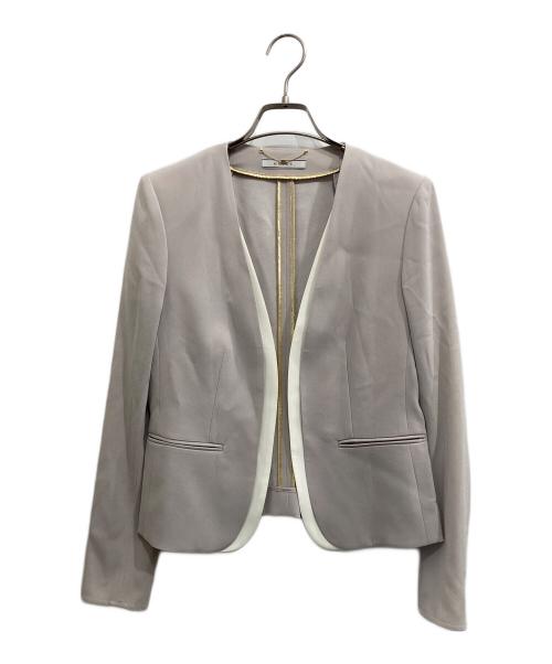 BEIGE（ベイジ）BEIGE (ベイジ) CINDY / ダブルカラージャケット グレー サイズ:2の古着・服飾アイテム