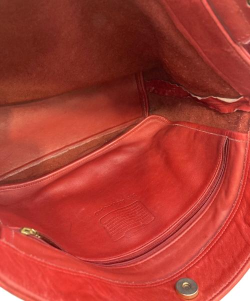 COACH（コーチ）COACH (コーチ) レザートートバッグ レッドの古着・服飾アイテム
