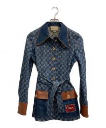 GUCCI（グッチ）の古着「ウォッシュドオーガニックデニムジャケット」｜インディゴ