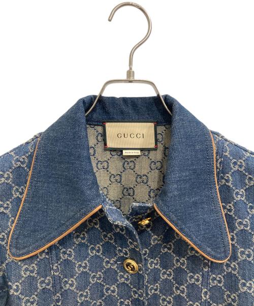 GUCCI（グッチ）GUCCI (グッチ) ウォッシュドオーガニックデニムジャケット インディゴ サイズ:38の古着・服飾アイテム