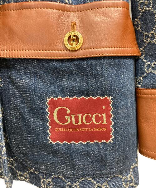 GUCCI（グッチ）GUCCI (グッチ) ウォッシュドオーガニックデニムジャケット インディゴ サイズ:38の古着・服飾アイテム