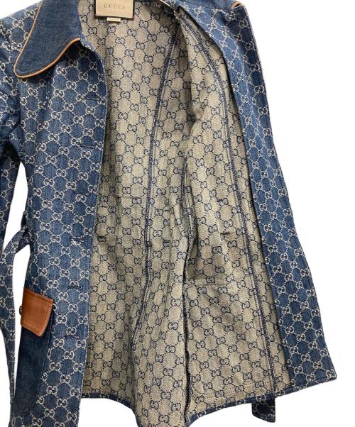 GUCCI（グッチ）GUCCI (グッチ) ウォッシュドオーガニックデニムジャケット インディゴ サイズ:38の古着・服飾アイテム