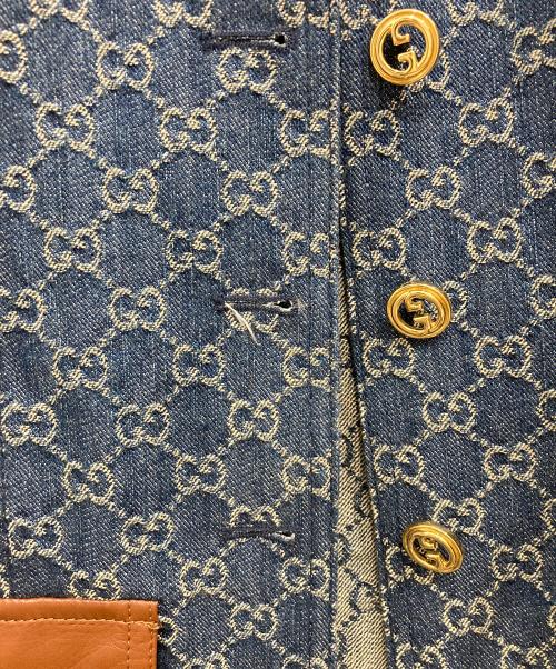 GUCCI（グッチ）GUCCI (グッチ) ウォッシュドオーガニックデニムジャケット インディゴ サイズ:38の古着・服飾アイテム