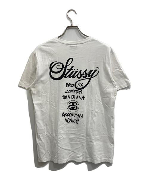 stussy（ステューシー）stussy (ステューシー) World Tour TEE ホワイト サイズ:Mの古着・服飾アイテム