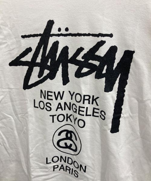 stussy（ステューシー）stussy (ステューシー) World Tour TEE ホワイト サイズ:Mの古着・服飾アイテム