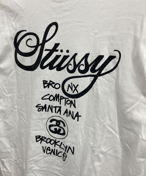 stussy（ステューシー）stussy (ステューシー) World Tour TEE ホワイト サイズ:Mの古着・服飾アイテム