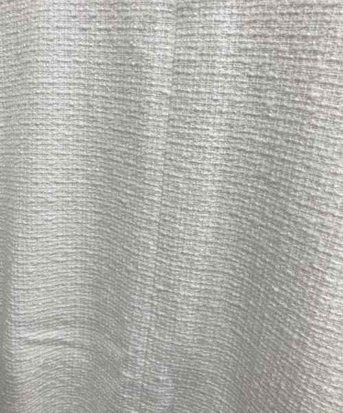 UNFILO（アンフィーロ）UNFILO (アンフィーロ) ノーカラーツイードジャケット ホワイト サイズ:Lの古着・服飾アイテム