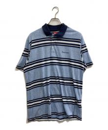 SUPREME（シュプリーム）の古着「HEATHER STRIPE POLO」｜ブルー