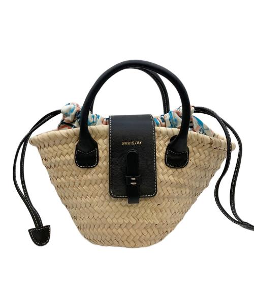 PARIS/64（パリ64）PARIS/64 (パリ64) OH LÀ LÀ BLACK MINI BASKET BAG ナチュラルの古着・服飾アイテム