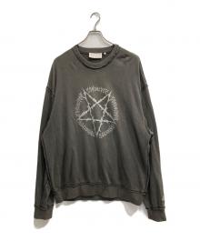 el conductor H（コンダクター）の古着「PIGMENT DYE COTTON CREWNECK SWEATER 'PENTAGRAM "BLACK"」｜グレー