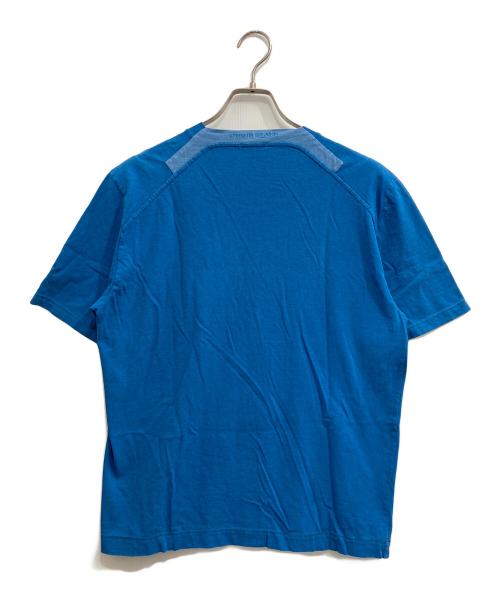 STONE ISLAND（ストーンアイランド）STONE ISLAND (ストーンアイランド) 襟ロゴTシャツ ブルー サイズ:Mの古着・服飾アイテム